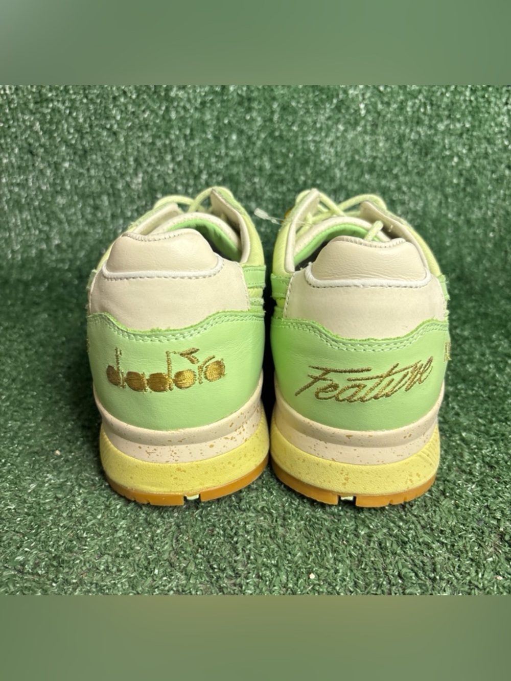 NEW diadora N9000 Ice Cream X Feature Perforated Lace Up Mens Green Shoes 9.5 - Picture 4 of 12